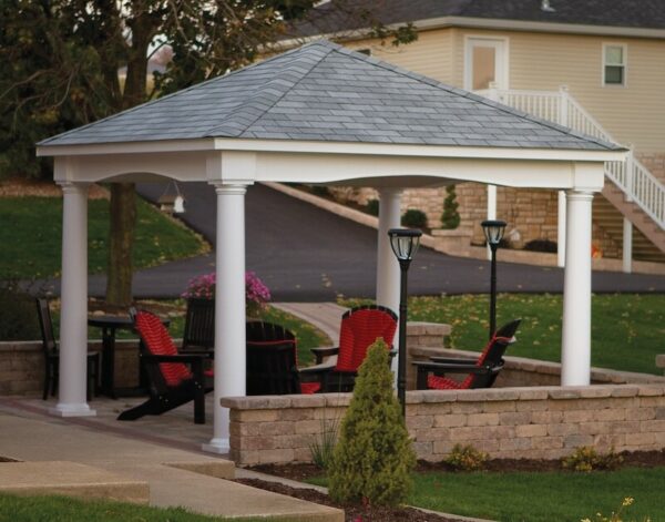 12x12 Victoria Pavilion shown with a regular roof