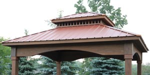 Cascade Pavilion with Premier Arch stained with mocha stain