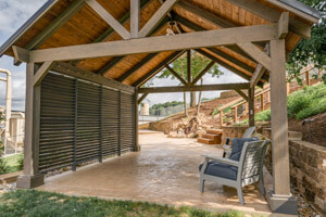 Louvered Privacy Wall