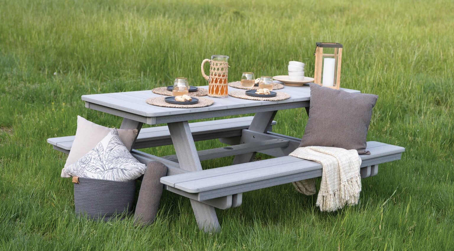 Rectangle Picnic Table - Driftwood