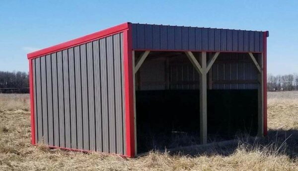 Horse Shelter - One Side Open