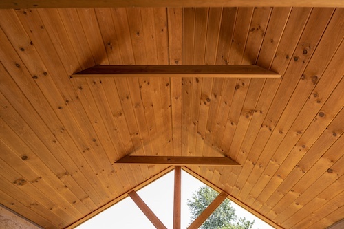 Ceiling Style Sheathing on a pavilion from Miller's Mini Barn Pavilion Ceilings