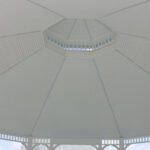 White vinyl gazebo ceiling