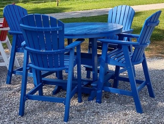 Blue Bar with chairs