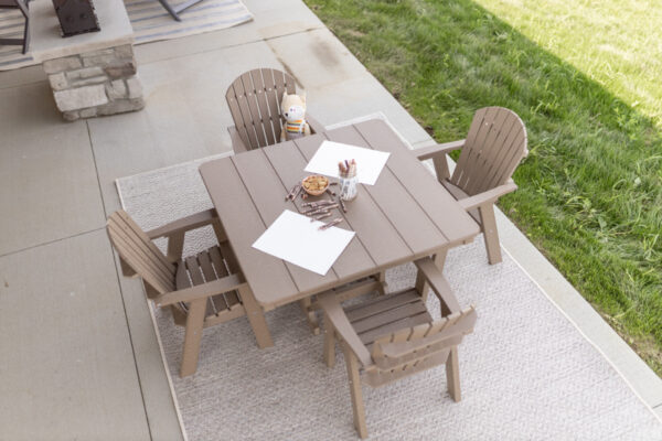 poly children dining table with comfo back chairs