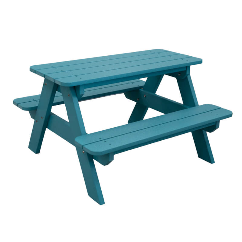 Blue poly KIDS RECTANGULAR PICNIC TABLE