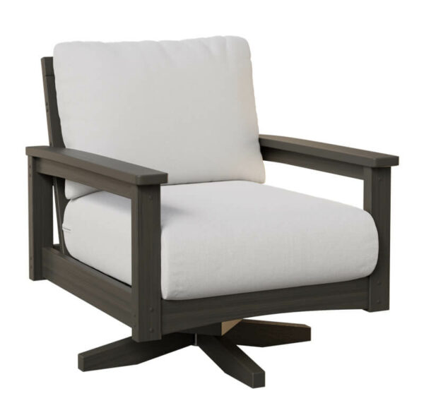 Camden Swivel Rocker with white Fabric