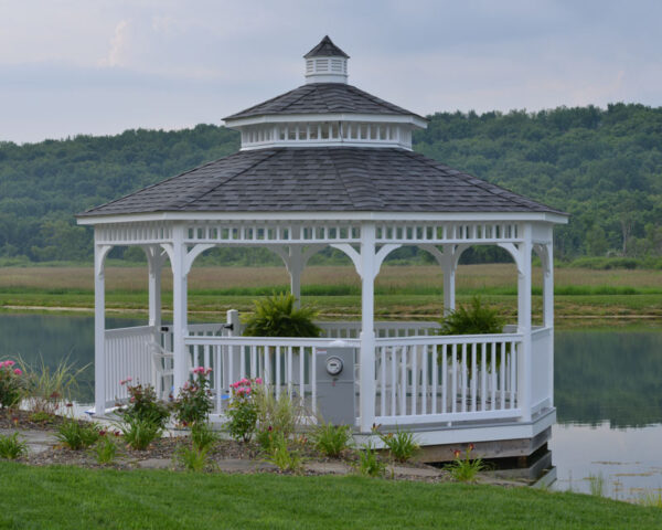 Lexington white vinyl 16' gazebo