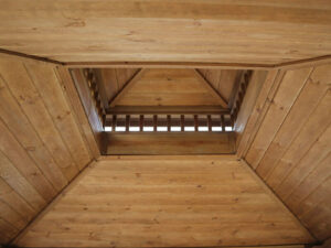 Wood pavilion ceiling