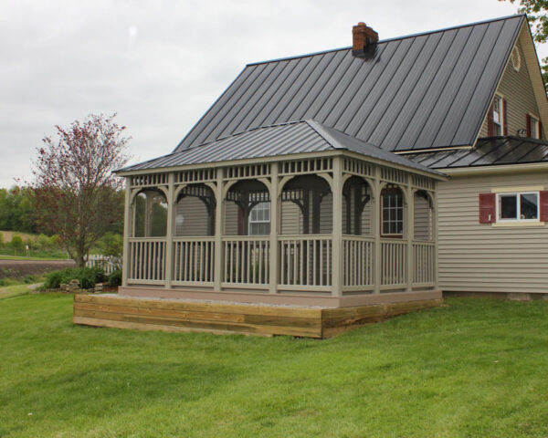 Clay Augusta gazebo with screens