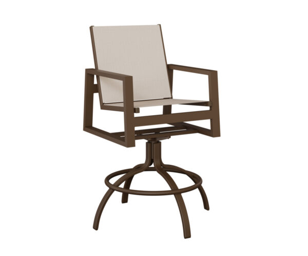 Vida Sling Swivel Bar Chair