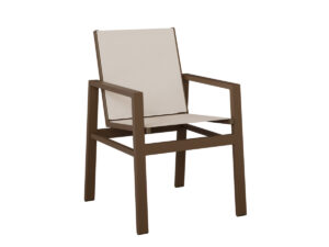 Vida Sling Dining Chair Aluminum Color Black