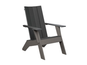 Nordic Adirondack Chair with the Top Color MGP Black & Bottom Color MGP Graphite &