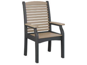 Classic Terrace Dining Chair with the Top Color Weatherwood & Bottom Color Black &