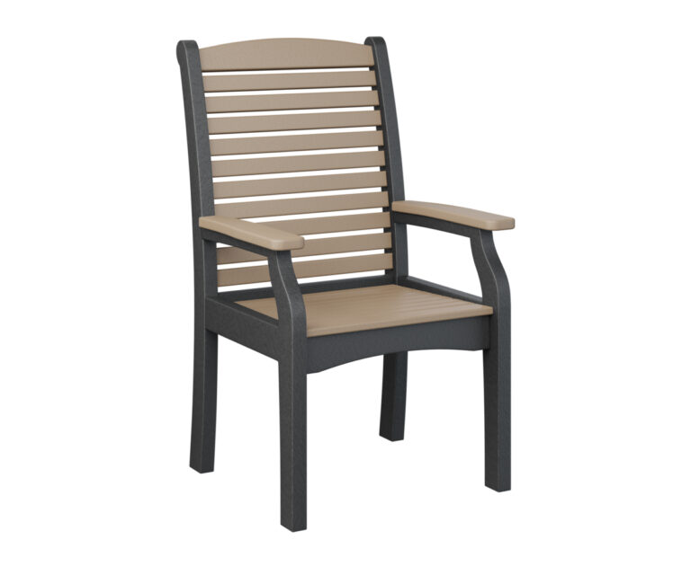 Classic Terrace Dining Chair with the Top Color Weatherwood & Bottom Color Black &