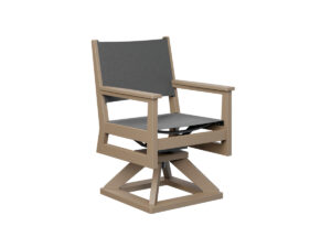 Mayhew Sling Swivel Rocker Dining Chair - Weatherwood with the Color Weatherwood & &