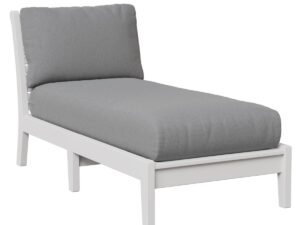 Classic Terrace Armless Chaise Lounge with the Color Black