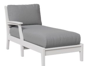 Classic Terrace Arm Chaise Lounge - Right with the Color Black