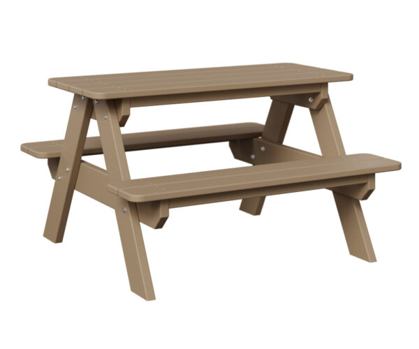 Kids Rectangular Picnic Table with the Top Color Aruba Blue