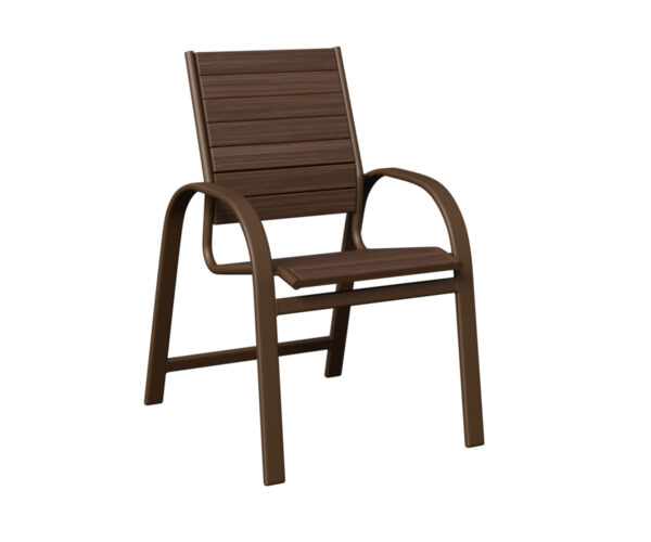 Murphy Poly Dining Chair with the Top Color Natural Finish: Brazilian Walnut & Aluminum Color Mesquite Wood Vein &