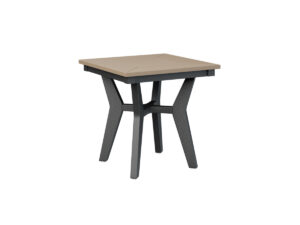 Mayhew Square End Table with the Top Color Weatherwood & Bottom Color Black &