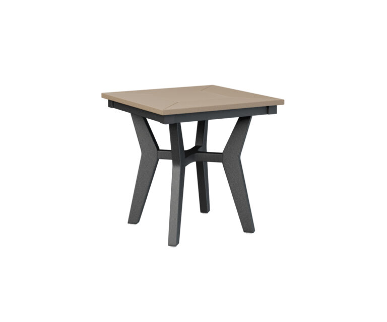 Mayhew Square End Table with the Top Color Weatherwood & Bottom Color Black &