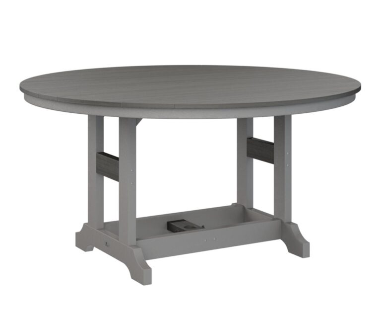 Garden Classic 60" Round Table with the Top Color Aruba Blue