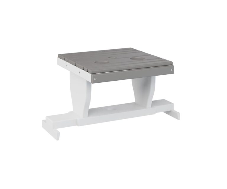 Gliding Settee Table with the Top Color Aruba Blue