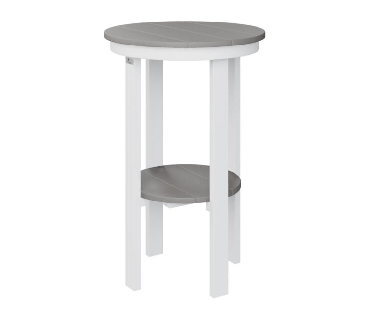Round End Bar Table with the Top Color Aruba Blue