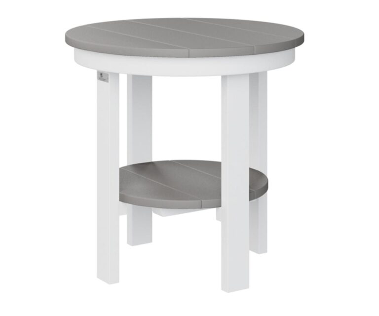 Round End Dining Table with the Top Color Aruba Blue