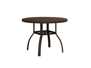 Murphy 42" Round Dining Table - Mesquite Wood Vein with the Aluminum Color Mesquite Wood Vein & &