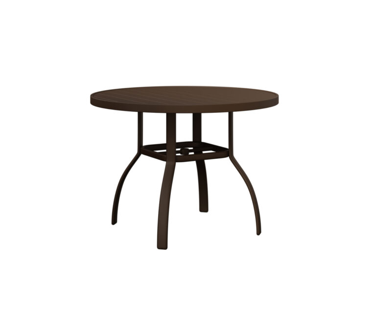Murphy 42" Round Dining Table - Mesquite Wood Vein with the Aluminum Color Mesquite Wood Vein &   &