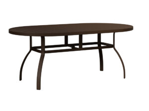 Murphy 42" x 76" Oblong Dining Table - Mesquite Wood Vein with the Aluminum Color Mesquite Wood Vein &   &