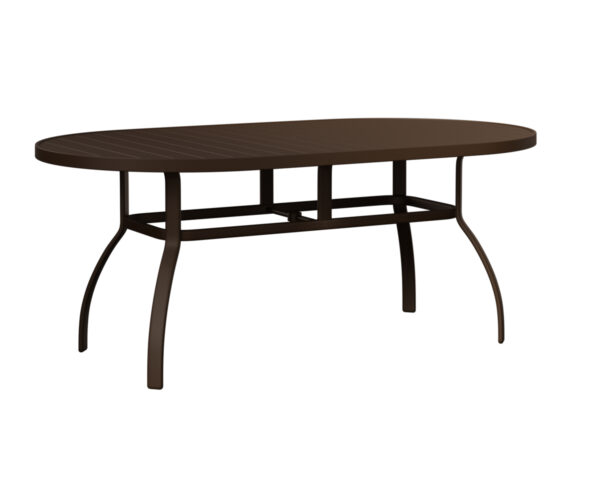 Murphy 42" x 76" Oblong Dining Table - Mesquite Wood Vein with the Aluminum Color Mesquite Wood Vein &   &