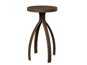 Murphy End Table Bar Height - Mesquite Wood Vein with the Aluminum Color Mesquite Wood Vein &   &