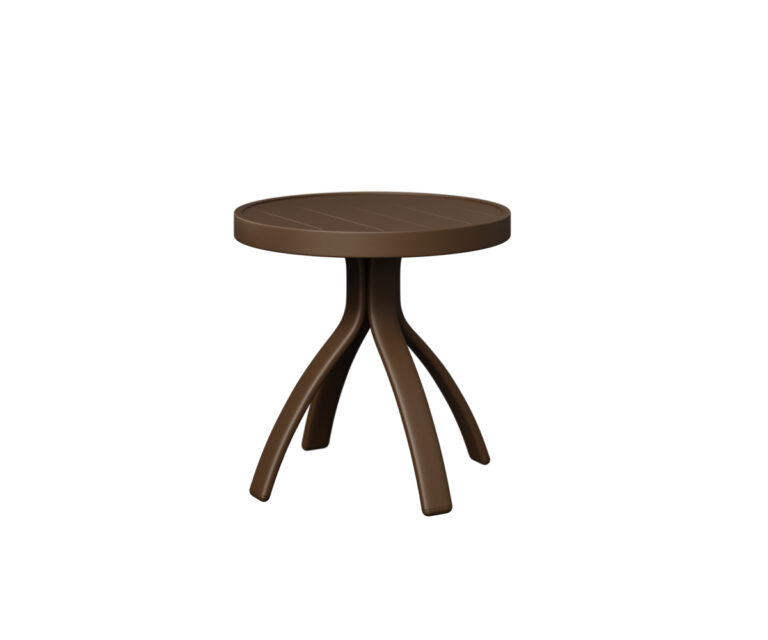 Murphy End Table - Mesquite Wood Vein with the Aluminum Color Mesquite Wood Vein &   &