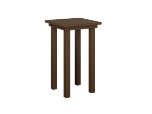 Vida End Table Bar Height - Mesquite Wood Vein with the Aluminum Color Mesquite Wood Vein &   &