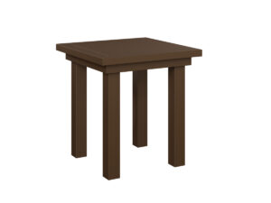 Vida End Table Dining Height - Mesquite Wood Vein with the Aluminum Color Mesquite Wood Vein &   &