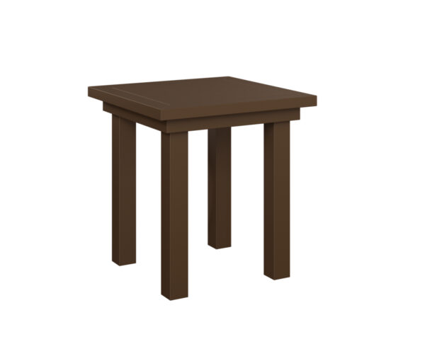 Vida End Table Dining Height - Mesquite Wood Vein with the Aluminum Color Mesquite Wood Vein &   &