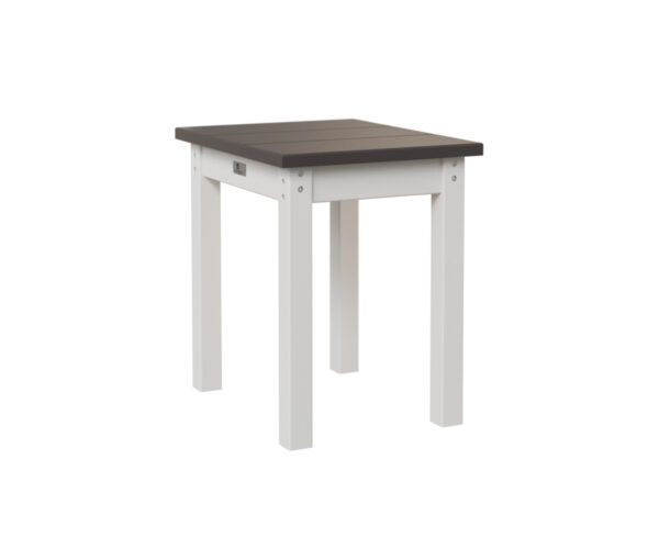 Economy End Table with the Top Color Smoke Gray & Bottom Color White &
