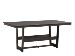 Hudson 40"x70" Rectangular Table with the Top Color MGP Graphite & Bottom Color MGP Graphite &