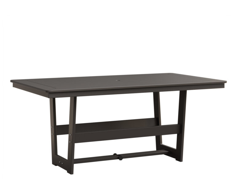 Hudson 40"x70" Rectangular Table with the Top Color MGP Graphite & Bottom Color MGP Graphite &