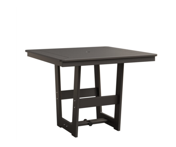 Hudson 40" Square Table - Dining Height with the Top Color MGP Graphite & Bottom Color MGP Graphite &