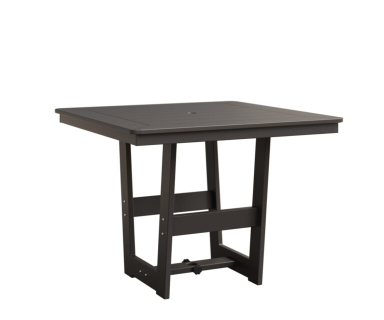 Hudson 40" Square Table - Dining Height with the Top Color MGP Graphite & Bottom Color MGP Graphite &