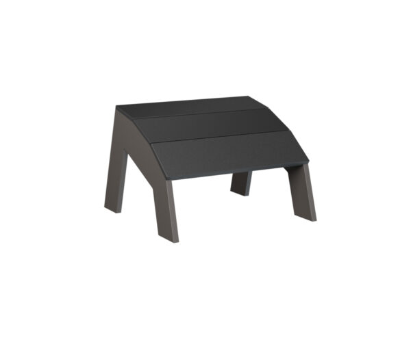 Nordic Adirondack Footstool with the Top Color MGP Black & Bottom Color MGP Graphite &