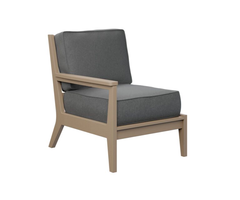 Mayhew Right Arm Sectional Club Chair - Weatherwood with the Color Weatherwood &   &