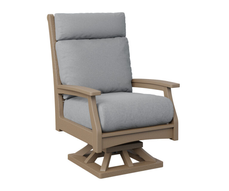Classic Terrace High Back Swivel Rocker - Weatherwood with the Color Weatherwood &   &