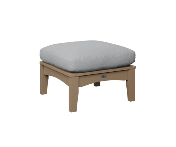 Classic Terrace Ottoman - Weatherwood with the Color Weatherwood &   &