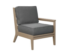 Mayhew Left Arm Sectional Club Chair - Weatherwood with the Color Weatherwood &   &