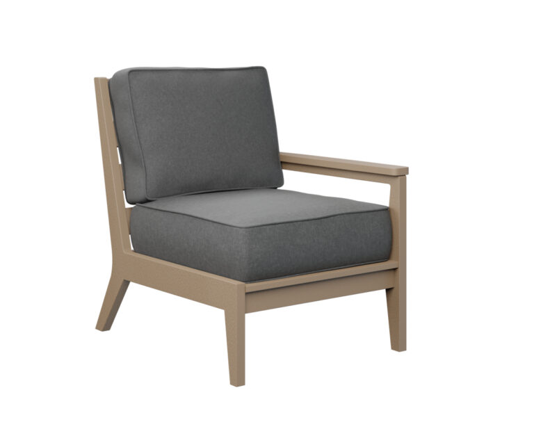 Mayhew Left Arm Sectional Club Chair - Weatherwood with the Color Weatherwood &   &